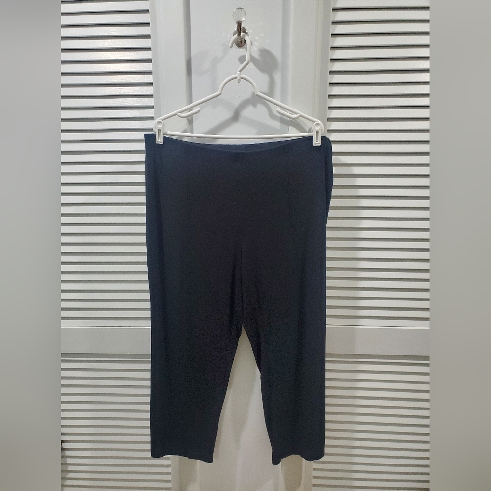 J.Jill Black Wearever XL Slim Leg Cropped with Front Seam